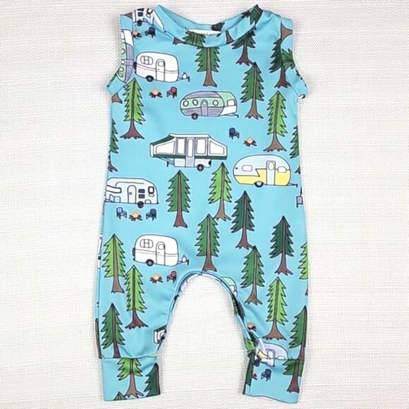 Floral Pig campers romper 12 M - Picture 1 of 8